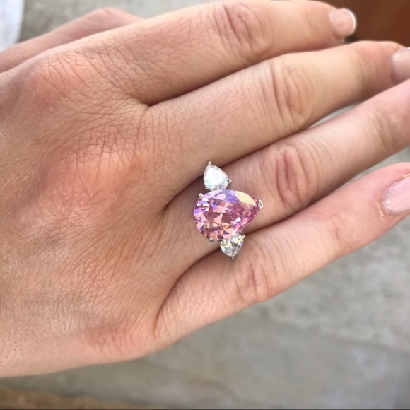 Pink Diamond CZ Ring Size 6 - Picture 2 of 8